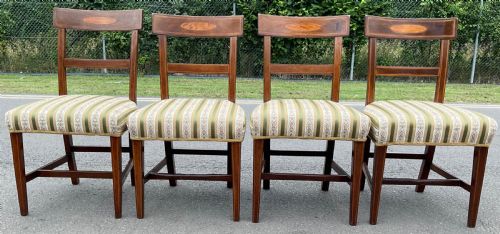 SET OF FOUR GEORGIAN MAHOGANY DINING CHAIRS - ADDITIONAL PHOTO 4
