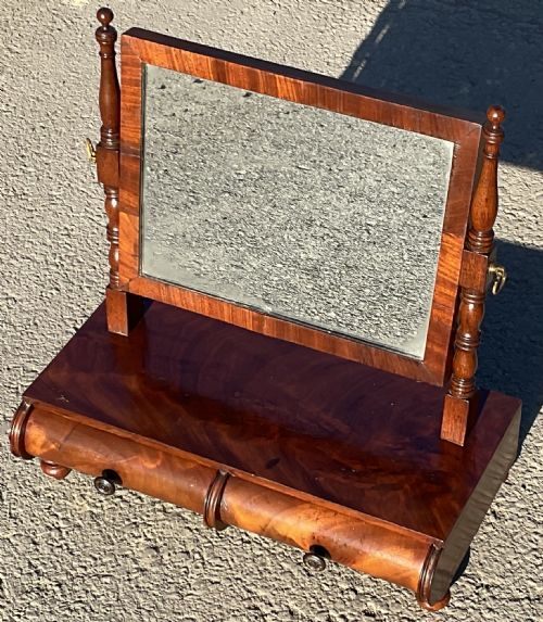 WILLIAM IV MAHOGANY SWING TOILET MIRROR - ADDITIONAL PHOTO 1