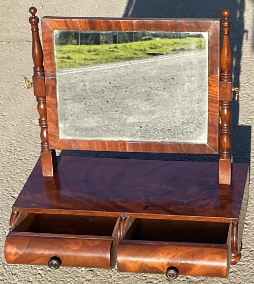 WILLIAM IV MAHOGANY SWING TOILET MIRROR - ADDITIONAL PHOTO 4