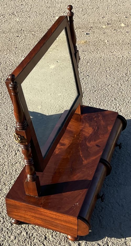 WILLIAM IV MAHOGANY SWING TOILET MIRROR - ADDITIONAL PHOTO 8
