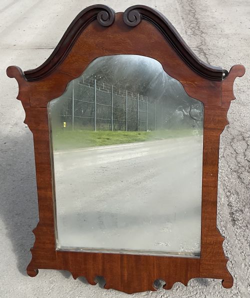 GEORGIAN STYLE MAHOGANY FRAMED WALL MIRROR - ADDITIONAL PHOTO 1