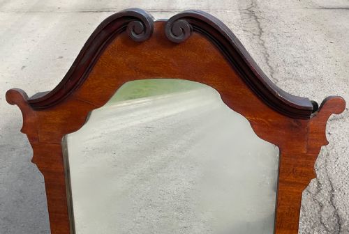 GEORGIAN STYLE MAHOGANY FRAMED WALL MIRROR - ADDITIONAL PHOTO 2