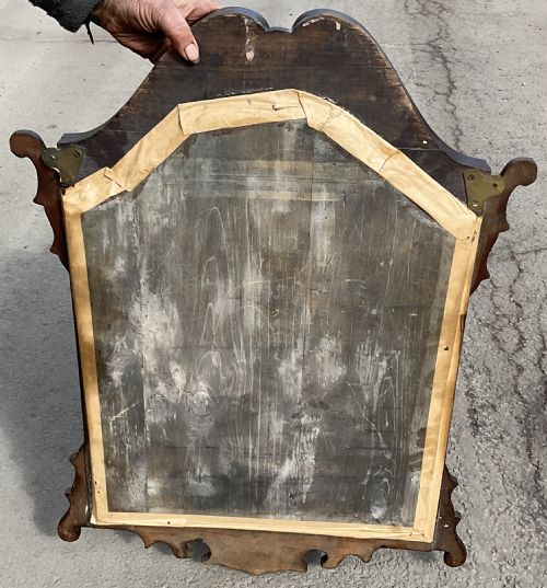 GEORGIAN STYLE MAHOGANY FRAMED WALL MIRROR - ADDITIONAL PHOTO 5