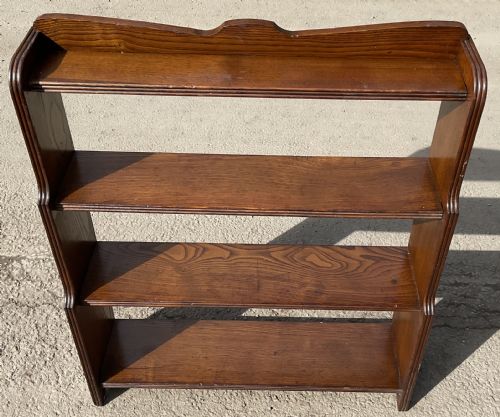 OAK STANDING OPEN BOOKCASE - ADDITIONAL PHOTO 4