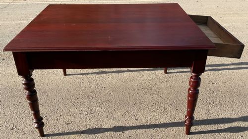 VICTORIAN MAHOGANY DINING TABLE - ADDITIONAL PHOTO 5