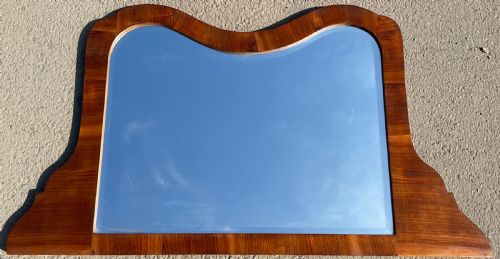 WALNUT OVERMANTEL MIRROR - ADDITIONAL PHOTO 1