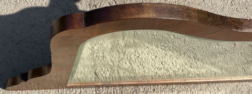 WALNUT OVERMANTEL MIRROR - ADDITIONAL PHOTO 3