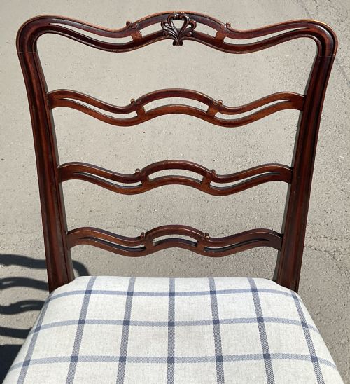 GEORGIAN MAHOGANY LADDERBACK DESK CHAIR - ADDITIONAL PHOTO 1