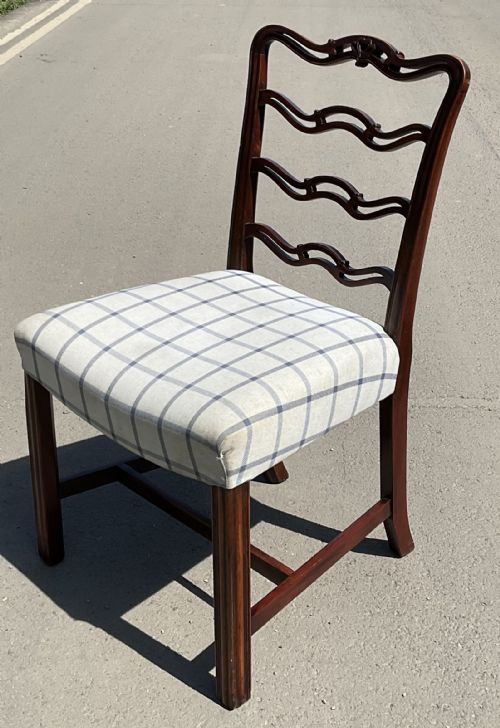 GEORGIAN MAHOGANY LADDERBACK DESK CHAIR - ADDITIONAL PHOTO 3