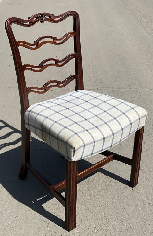 GEORGIAN MAHOGANY LADDERBACK DESK CHAIR - ADDITIONAL PHOTO 5