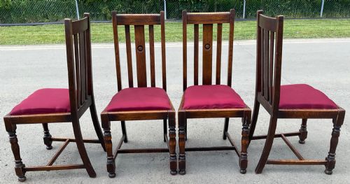 SET OF FOUR OAK DINING CHAIRS - ADDITIONAL PHOTO 2