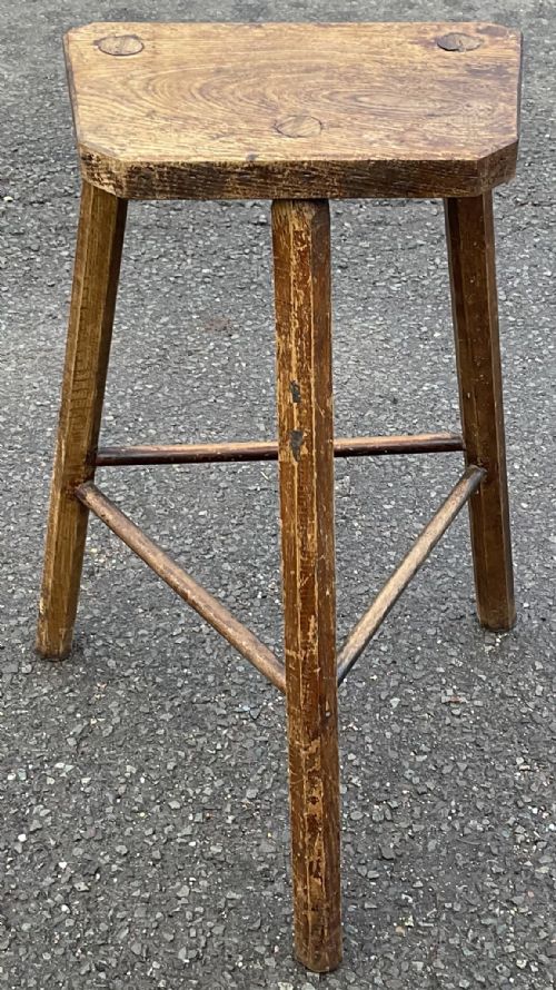 VICTORIAN TALL ELM STOOL - ADDITIONAL PHOTO 2