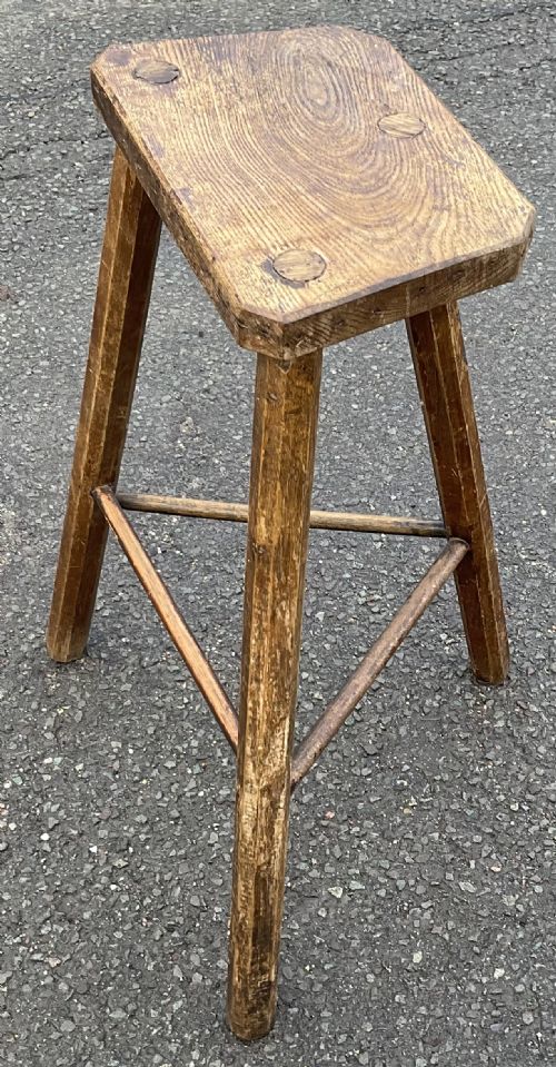 VICTORIAN TALL ELM STOOL - ADDITIONAL PHOTO 3