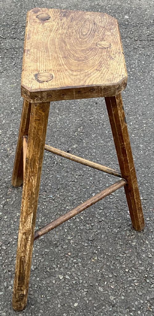 VICTORIAN TALL ELM STOOL - ADDITIONAL PHOTO 4