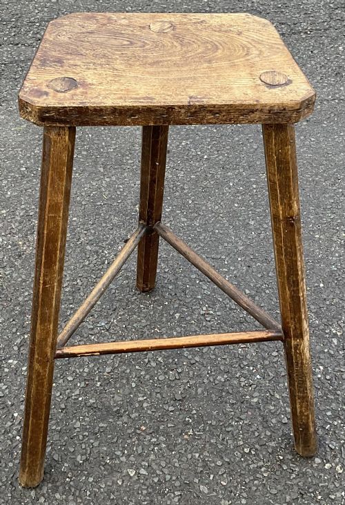 VICTORIAN TALL ELM STOOL - ADDITIONAL PHOTO 5