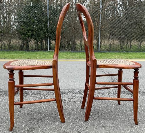 PAIR VICTORIAN MAHOGANY BEDROOM CHAIRS - ADDITIONAL PHOTO 3