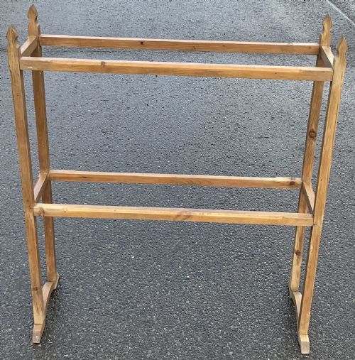 EDWARDIAN PINE STANDING TOWEL RAIL - ADDITIONAL PHOTO 5
