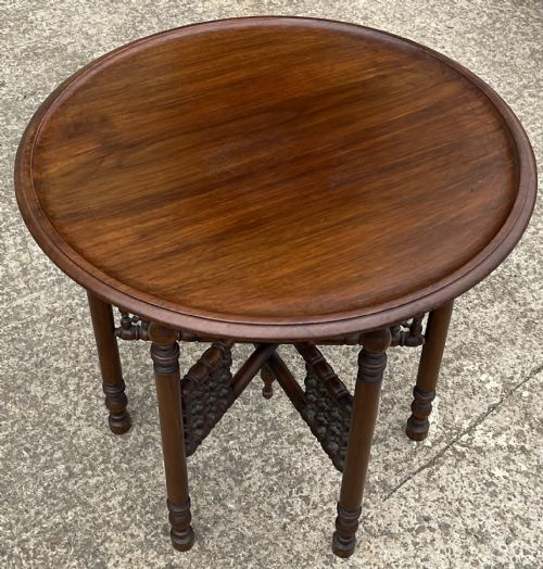 ORIENTAL MAHOGANY COFFEE TABLE - ADDITIONAL PHOTO 4