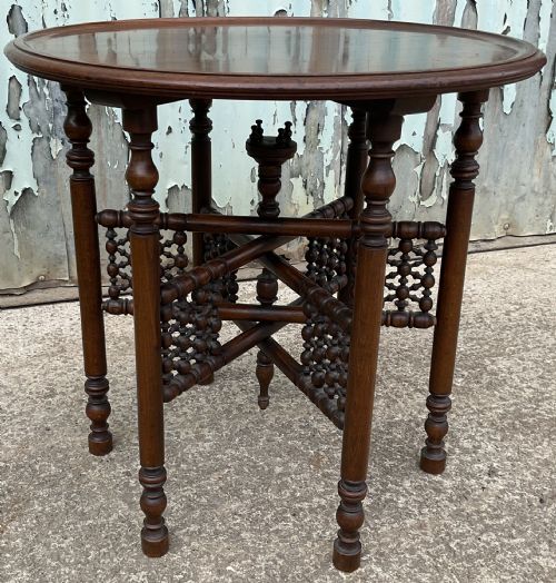 ORIENTAL MAHOGANY COFFEE TABLE - ADDITIONAL PHOTO 5