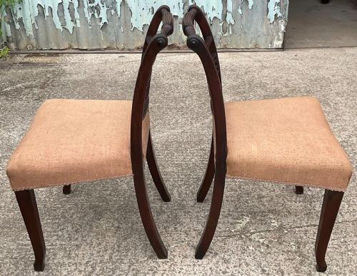 PAIR OF GEORGIAN MAHOGANY DINING CHAIRS - ADDITIONAL PHOTO 3