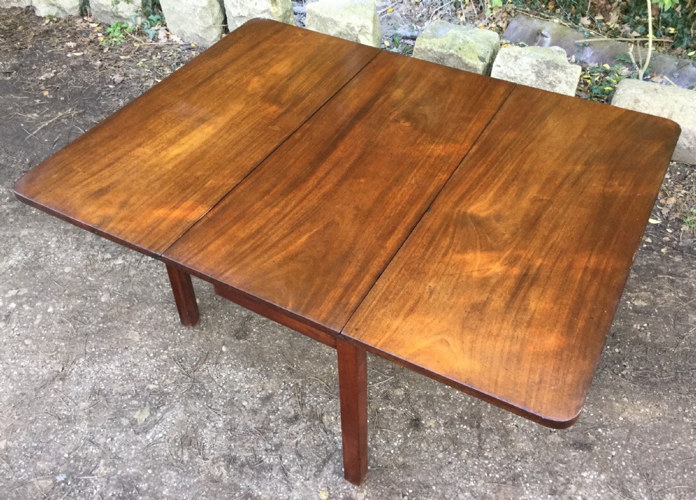 Georgian Mahogany Dropleaf Dining Table  View V
