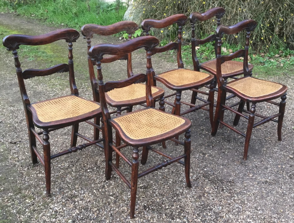 Set of Six Regency Simulated Rosewood Side Chairs View II