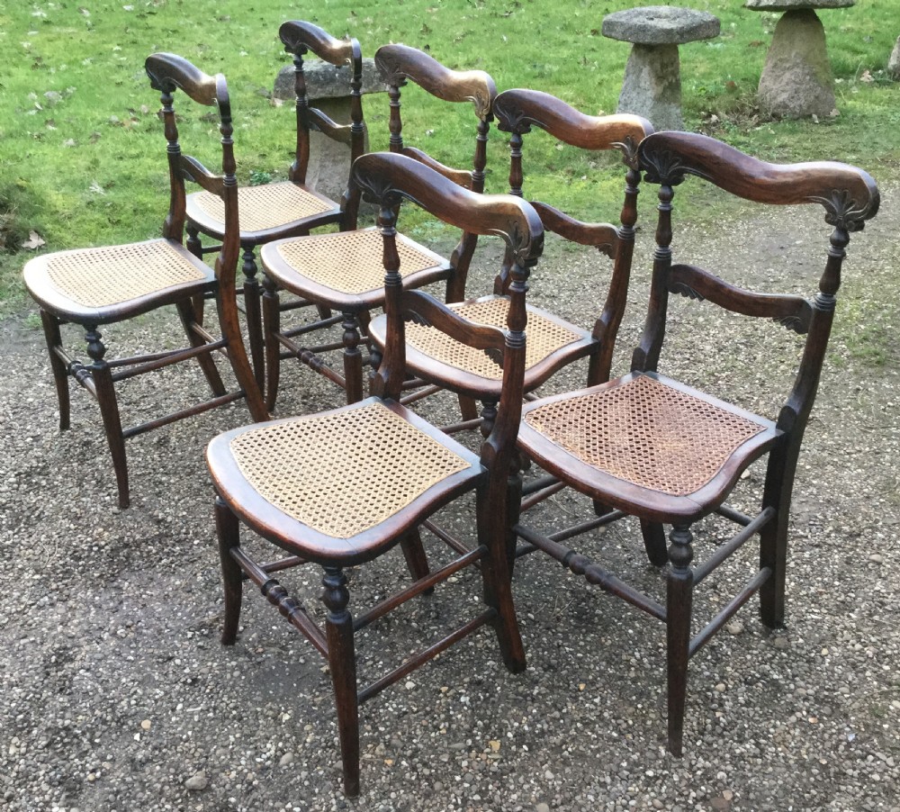 Set of Six Regency Simulated Rosewood Side Chairs View III