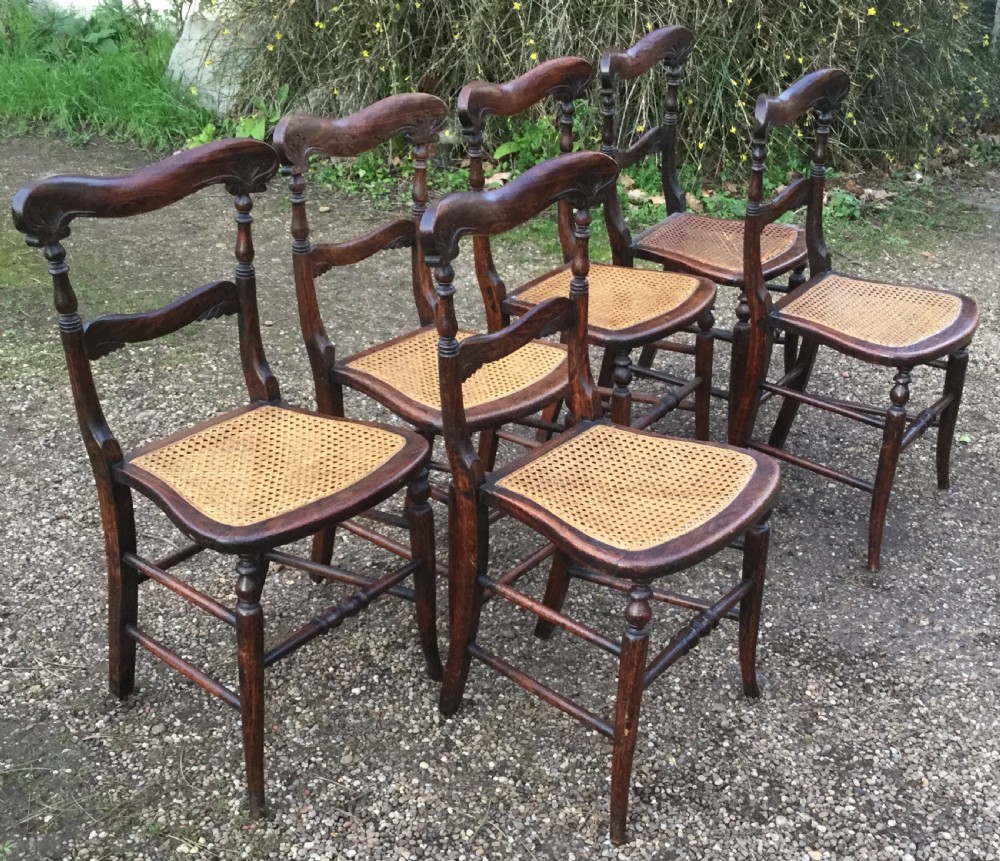Set of Six Regency Simulated Rosewood Side Chairs View IV