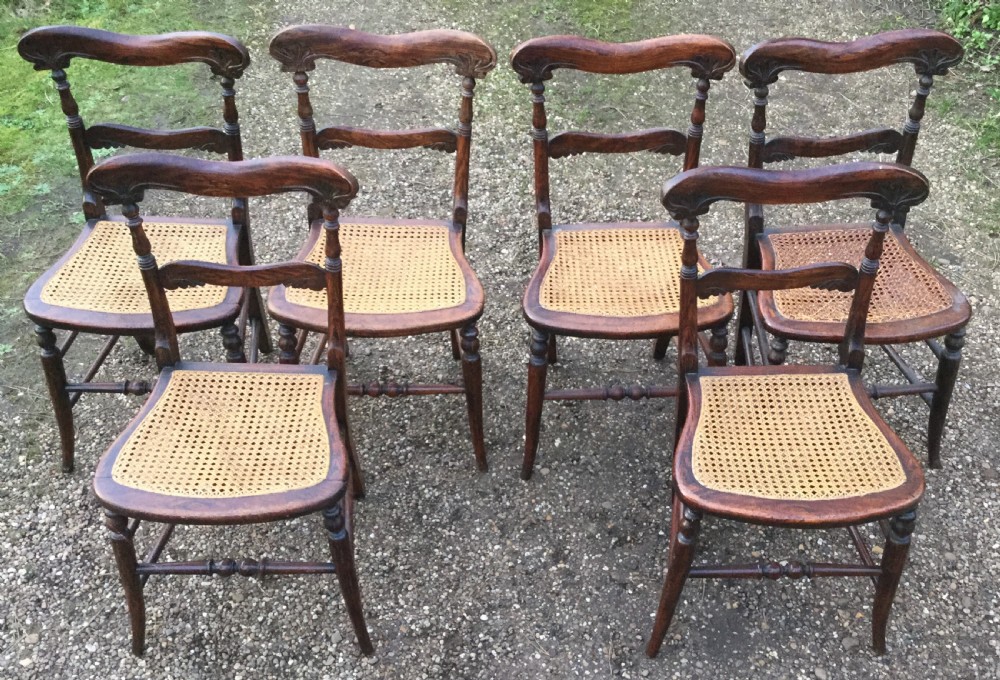 Set of Six Regency Simulated Rosewood Side Chairs View V