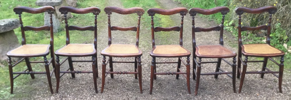 Set of Six Regency Simulated Rosewood Side Chairs View VII