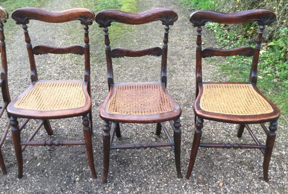 Set of Six Regency Simulated Rosewood Side Chairs View IX