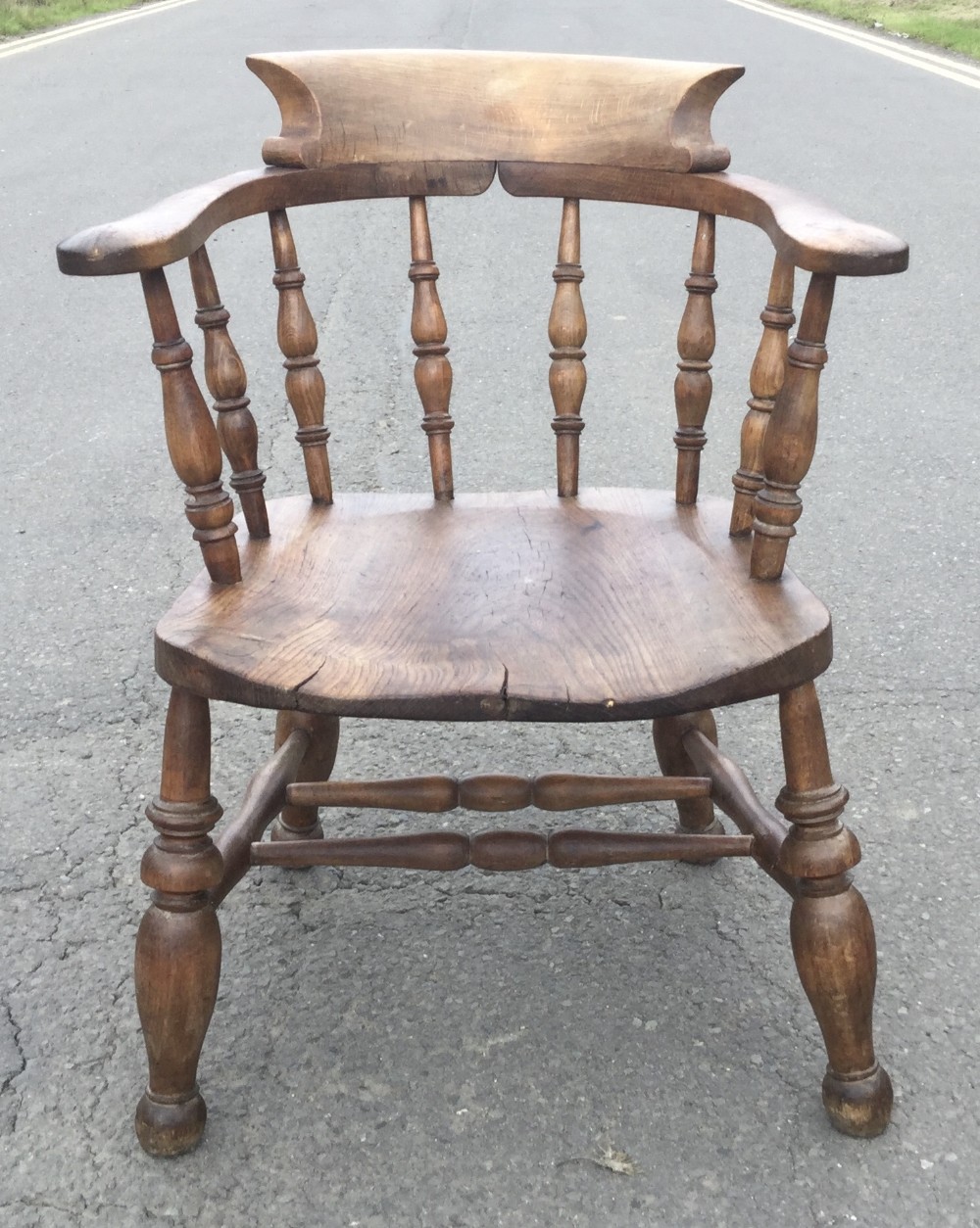 Victorian Elm Smokers Bow Armchair