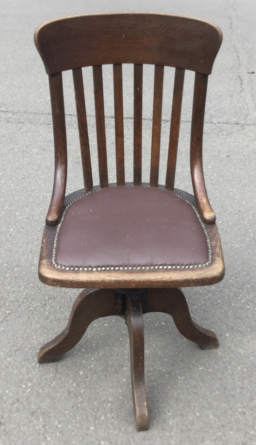 Edwardian Oak Swivel Desk Chair