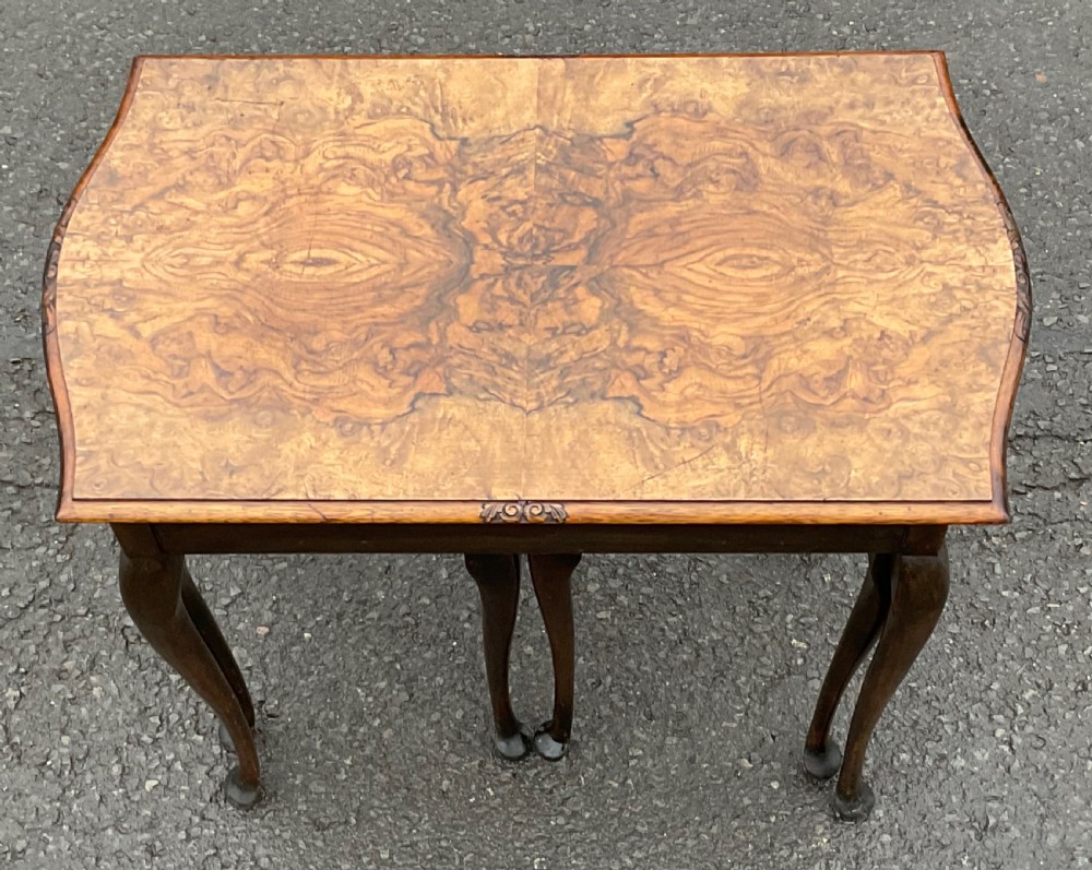 Burr Walnut Nest of Three Coffee Tables View IV