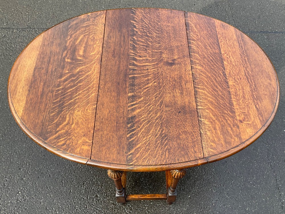 Oak Gateleg Dining Table to Seat Four View IV