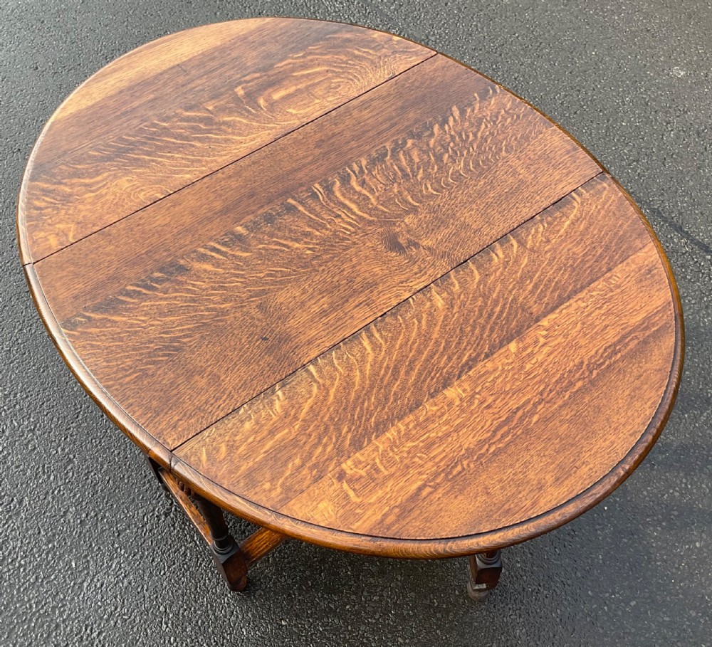 Oak Gateleg Dining Table to Seat Four View V