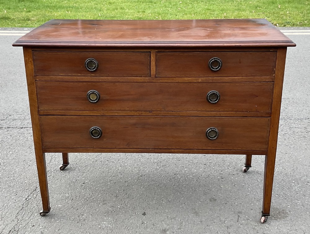 Edwardian Inlaid Mahogany Chest of Drawers 