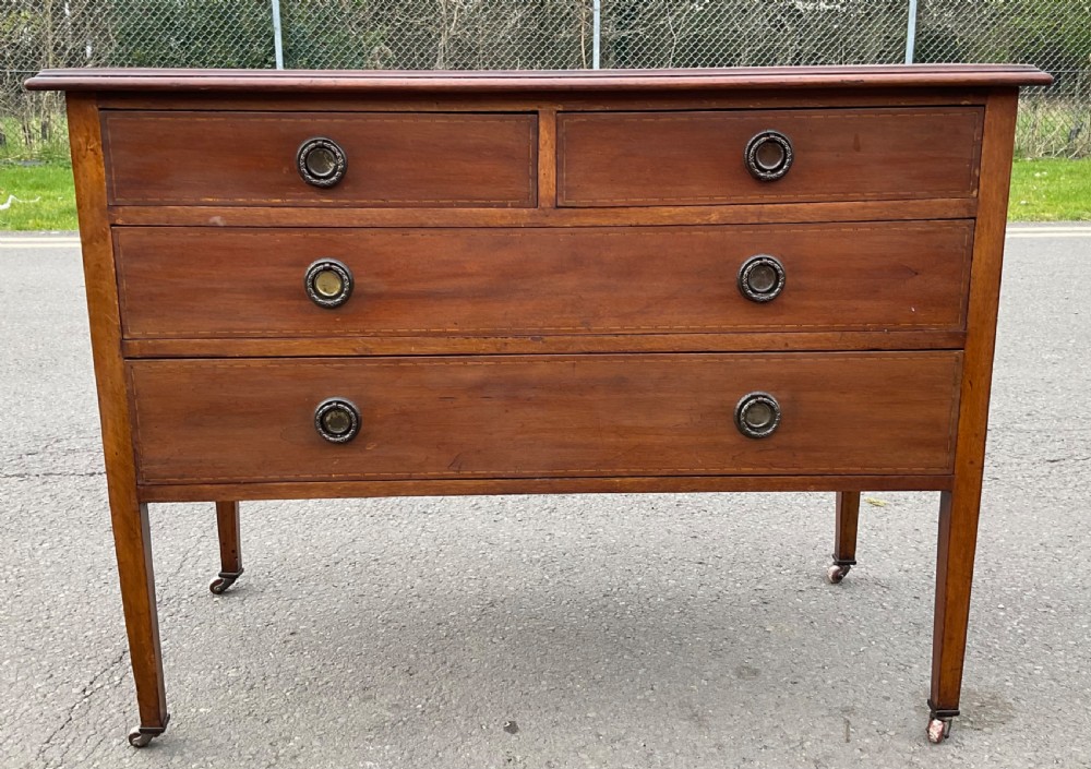 Edwardian Inlaid Mahogany Chest of Drawers  View III