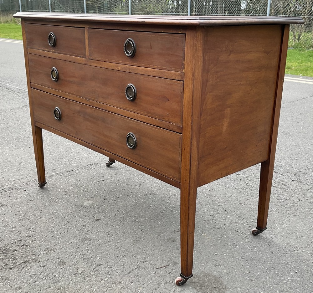 Edwardian Inlaid Mahogany Chest of Drawers  View IV