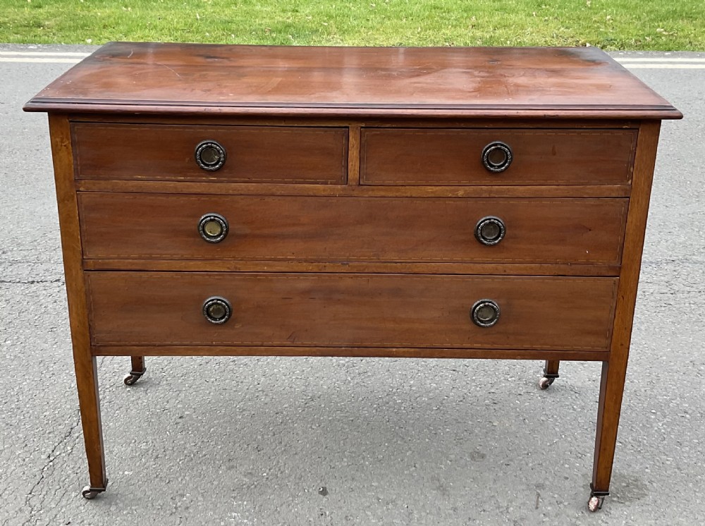 Edwardian Inlaid Mahogany Chest of Drawers  View V