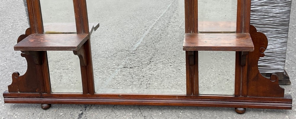 Edwardian Mahogany Overmantel Mirror  View IV