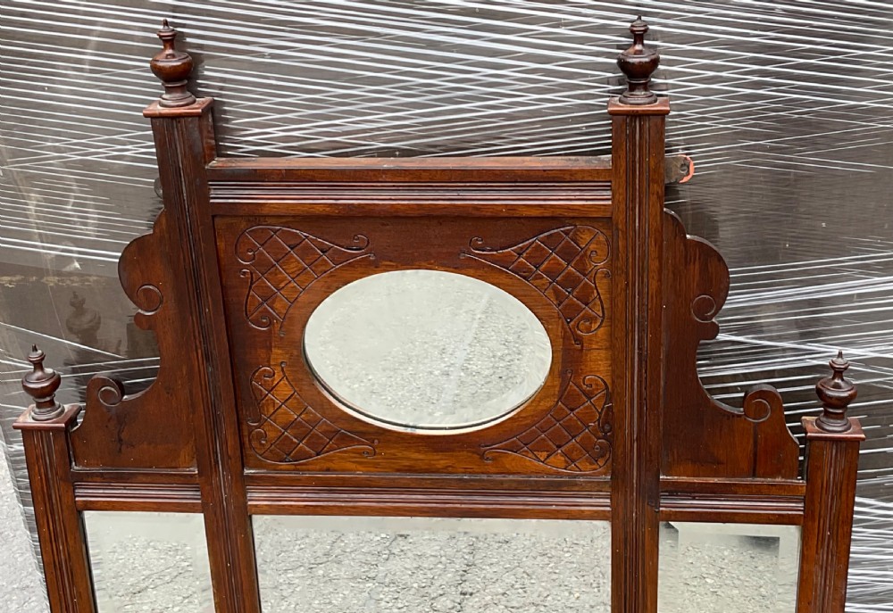 Edwardian Mahogany Overmantel Mirror  View V