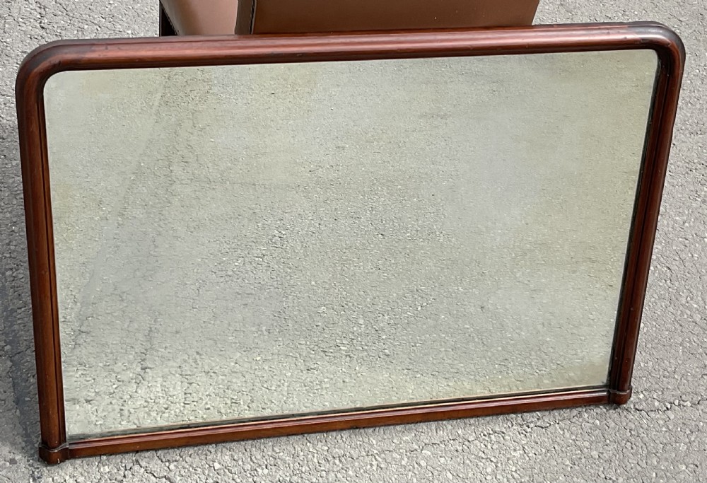 Edwardian Mahogany Overmantel Mirror 