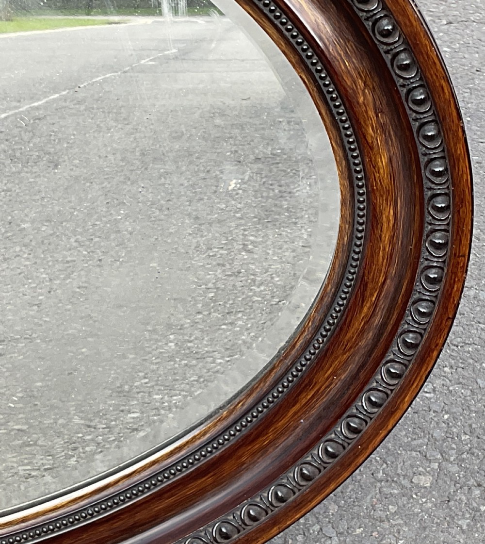 Wooden Framed Oval Wall Mirror  View IV
