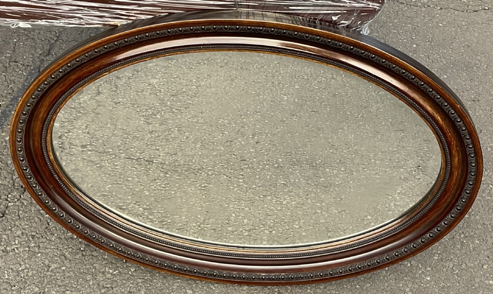 Wooden Framed Oval Wall Mirror  View VI