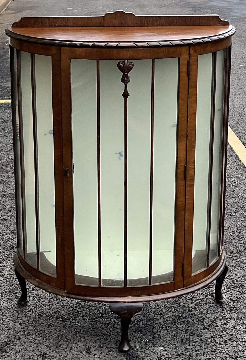 Deco Walnut China Display Cabinet