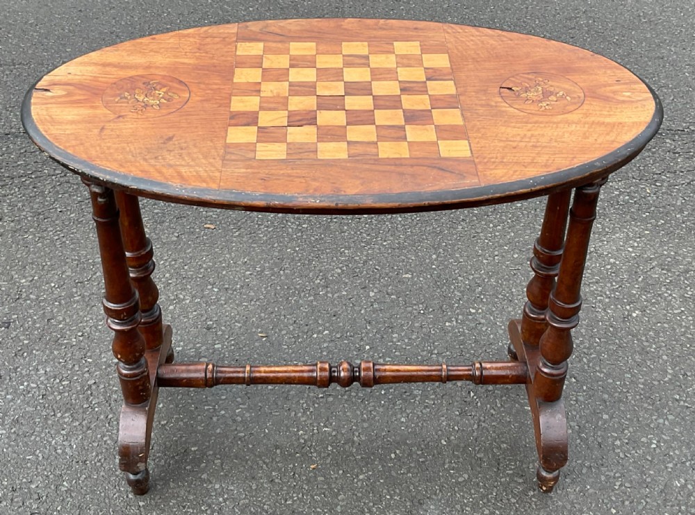 Victorian Walnut Chess Top Centre Table 