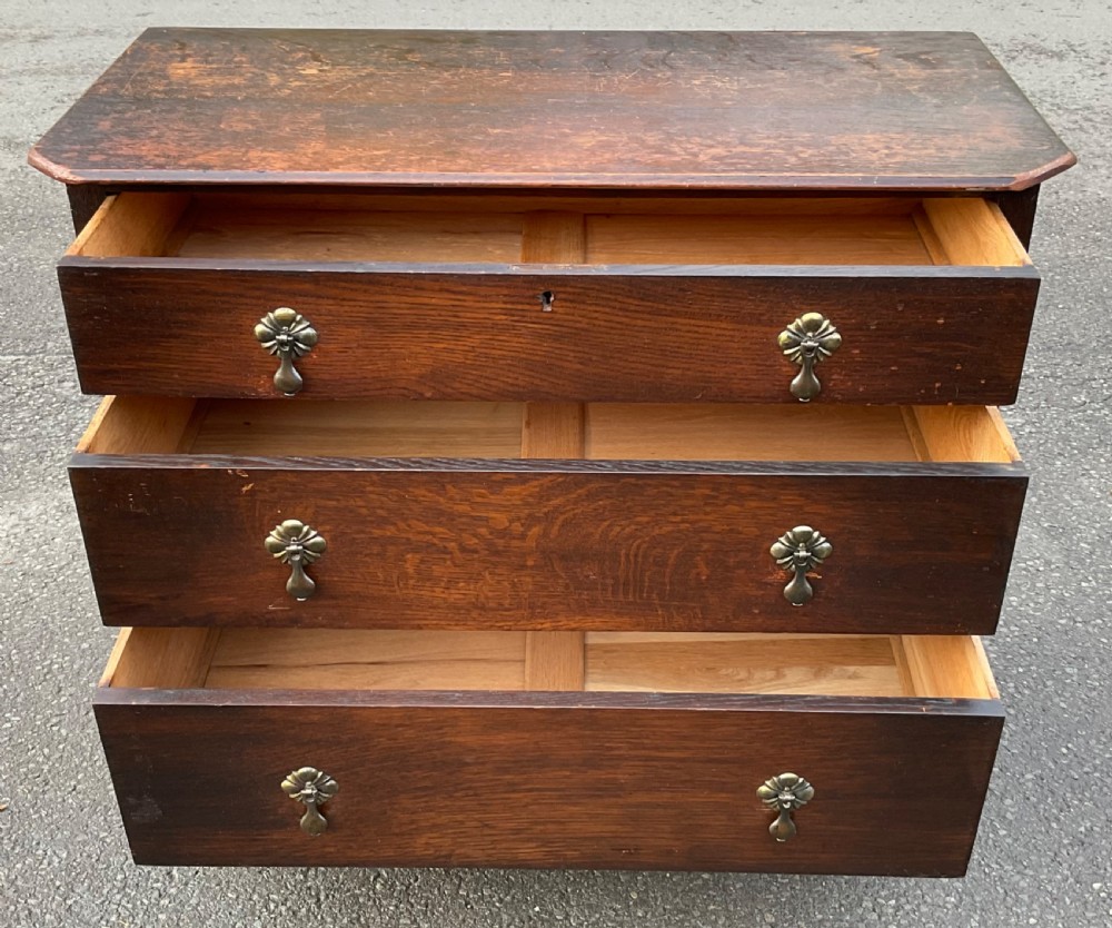 Edwardian Oak Chest of Drawers  View IX