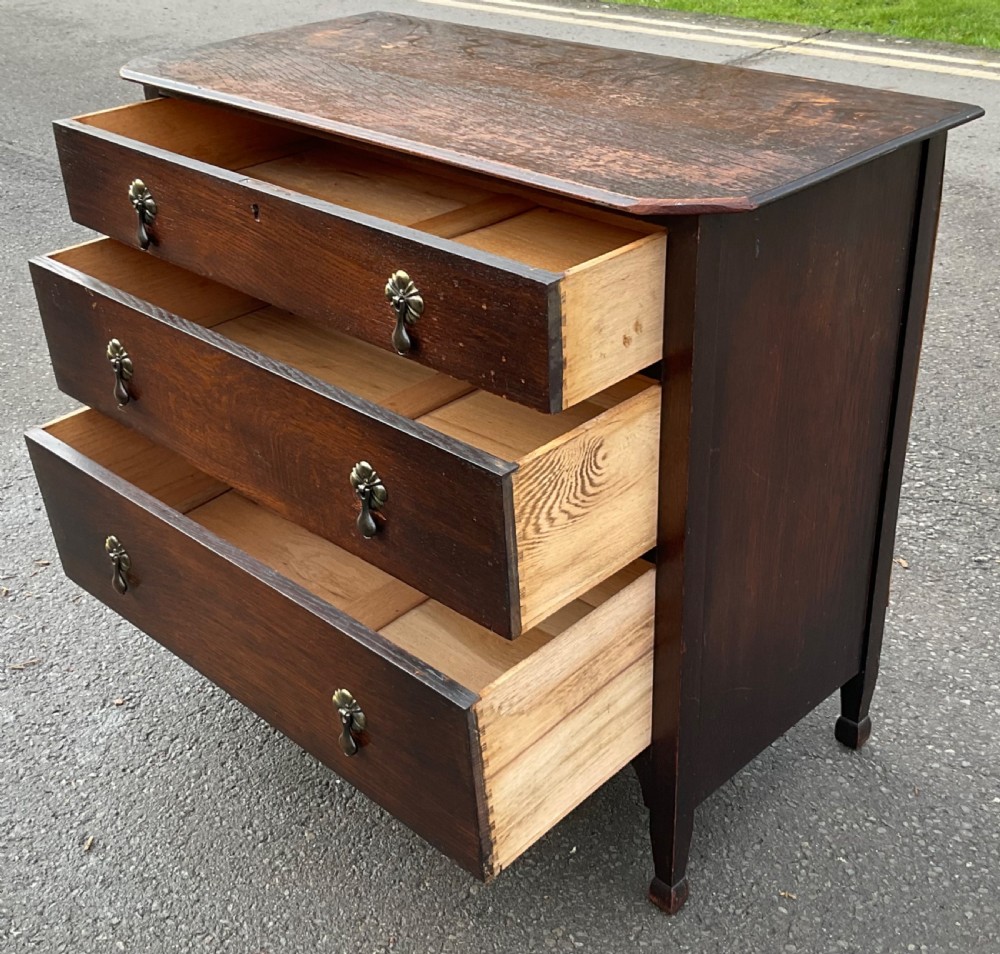 Edwardian Oak Chest of Drawers  View X