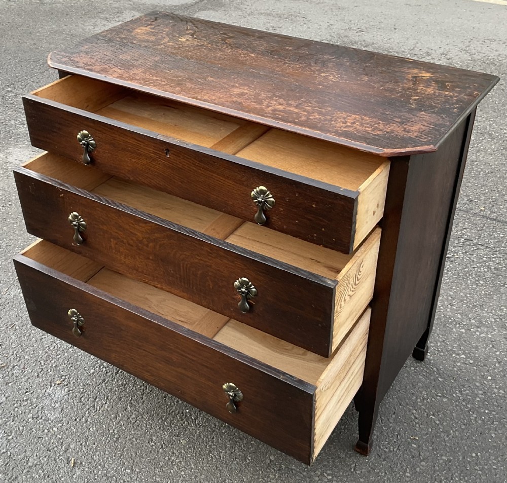 Edwardian Oak Chest of Drawers  View XI